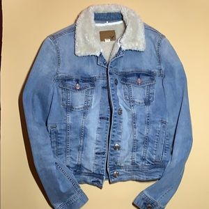 American Eagle Outfitters Faux Sherpa Denim Jacket